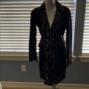 Heavily Embroidered DB Brand Coat